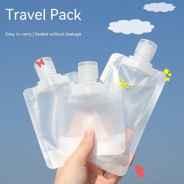 5 pièces de flacons de voyage pour lotion, gel douche, shampoing, nettoyant visage, flacons cosmétiques jetables portables