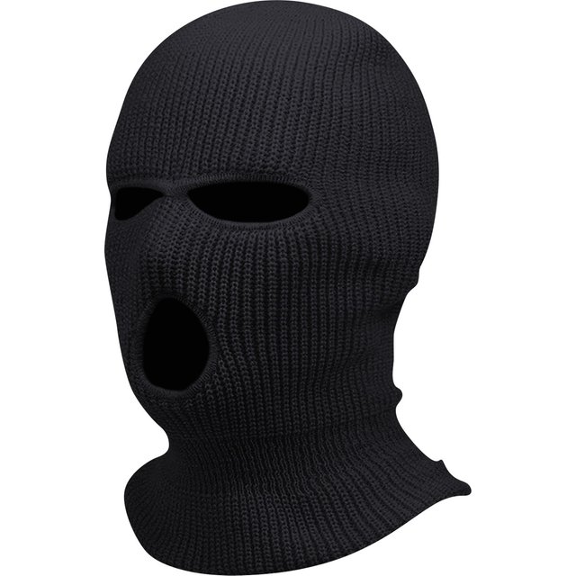 Winter Men's Face Mask, Warm Hood, Sports Scarf, Skiing Hat, Three Hole Wool Hat, Outdoor Cycling Knitted Pullover Hat