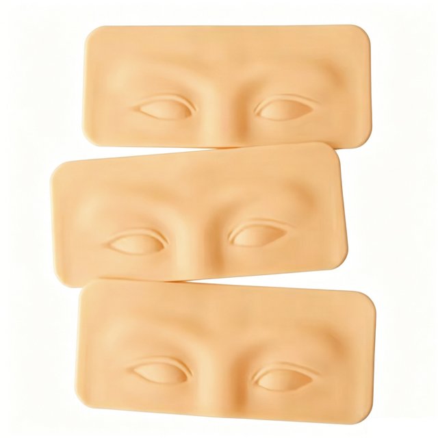 1/5/10pcs Silicone Eyebrow Practice Sheet – Microblading Fake Skin for Beginners, Semi Permanent Makeup Training Pad