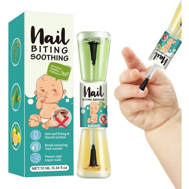 10ml Bitter Nail Water Kids Anti-Biting Nail Polish Liquid Natural Plant Extracts Nail Care Tool for Newborns Kids Teens