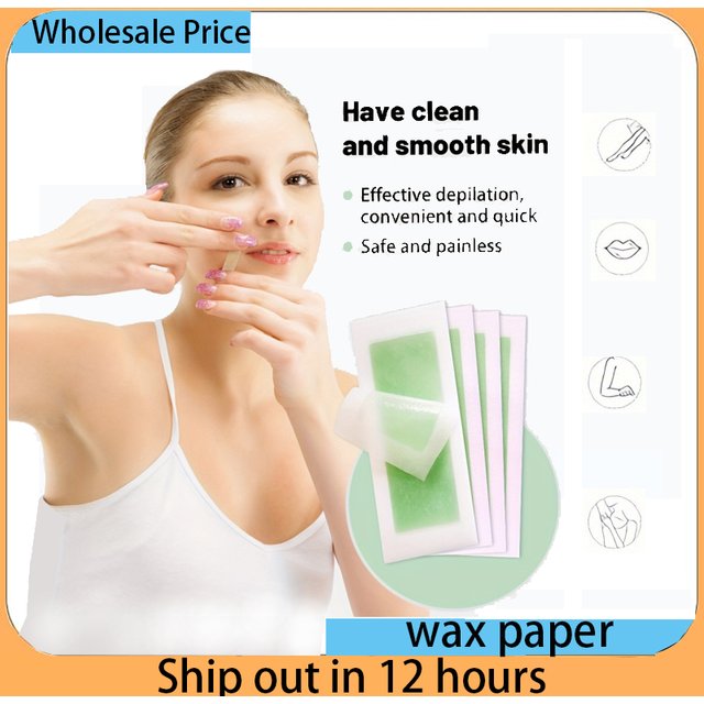 Facial Wax Strips, Facial Hair Removal, Quick and Painless Hair Removal Kit, for All Skin Types, 10 Pieces