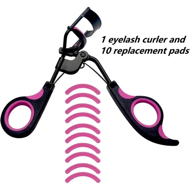 Makeup Beauty Tools Eyelash Curler with 10pcs Replacement Pads Women Professional Eyelashes Curling Tweezers Clips Lasting Eyes