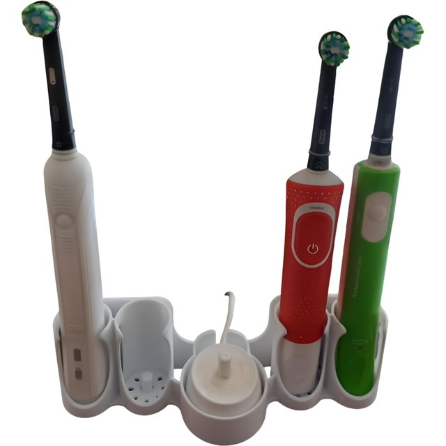 Electric Toothbrush Holder Compatible with Oral-B with Charger Storage Middle Slot for Organizing And Storing Toothbrushes