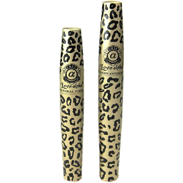 Ensemble de mascara naturel imperméable à l'eau, cils en fibre 3D, léopard sauvage, amour comme