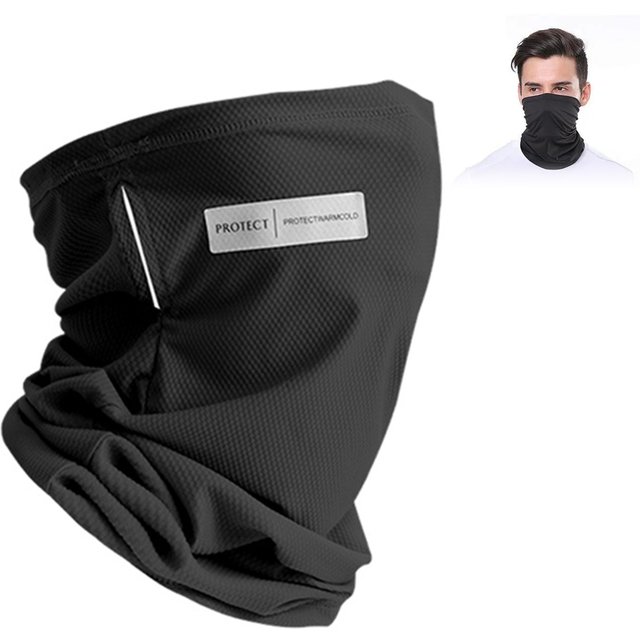 Summer Ice Silk Sunscreen Mask for men Women Outdoor Cycling Face Cover Solid Color Neck Wrap UV Protection Ear Bandana Scarf