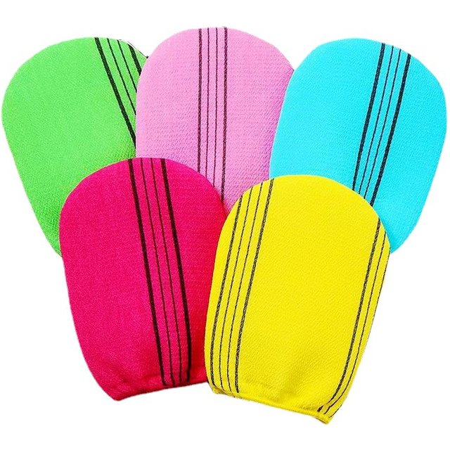 1PC 4 Colors Bathing Wipes Korean Italy Exfoliating Body-Scrub Glove Towel Green Red Rubbing A Bath Glove Body Scrubber