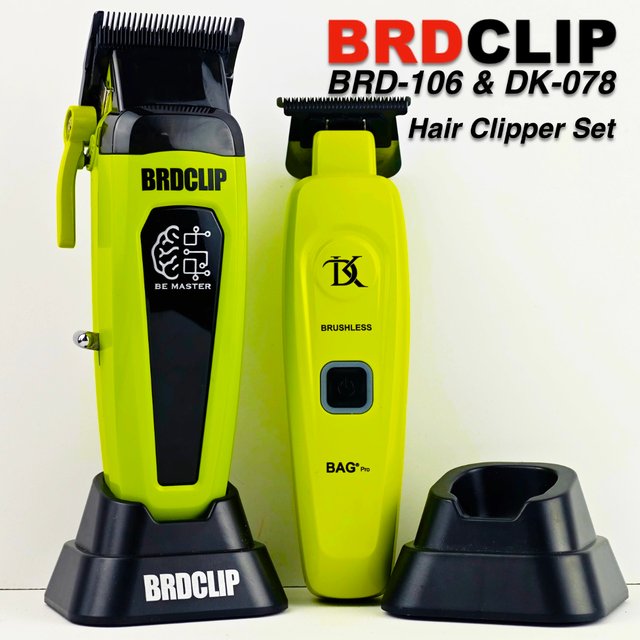 BRD106 078 Hair Clipper 7500RPM 7200RPM Hair Salon Trimmer DLC Blade with Charging Base Barber for men New Professional BRDCLIP