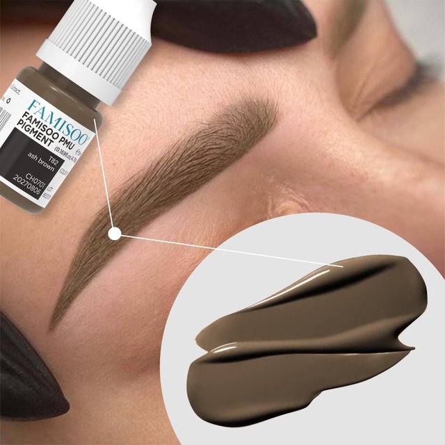 FAMISOO 5ML encre de tatouage de sourcil pigment professionnel pour Eyeliner noir tatouage Microblading encre de peinture pour maquillage Semi Permanent