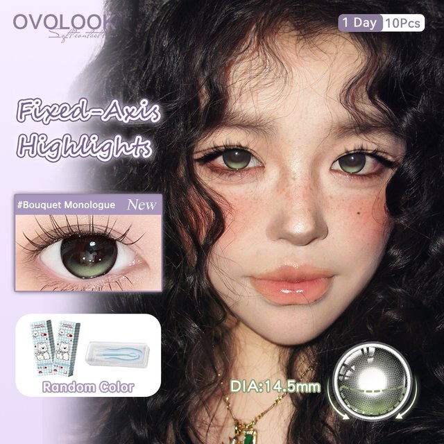 OVOLOOK - Daily Disposable Colored Contact Lenses Fixed Axis Highlight Light Makeup Daily Commute Beauty Lenses for women