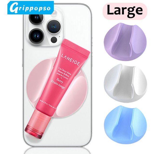 1PCS Large For Magsafe Lip Gloss Lipstick Phone Holder Built-in Mirror Silicone Magnetic Stand For IPhone Universal Bracket