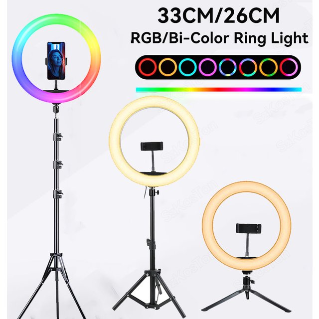 10 13 Inch Ring Light Dimmable Selfie Lamp Pptional Tripod Photographic Lighting Studio Video Lights For Live Make Up Youtube