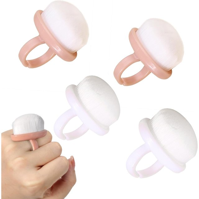 1/10Pcs Soft Hair Nail Art Brush Manicure Dust Clean Finger Ring Duster with Dense Bristles for Nail Polish And Powder Dusting