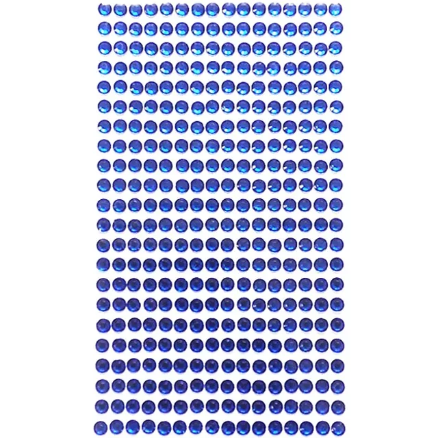 New 5mm Acrylic Crystal Strip Stickers Deep Blue Rhinestone Self Adhesive Sticker Wedding Facial Makeup Hair Decoration Sticker