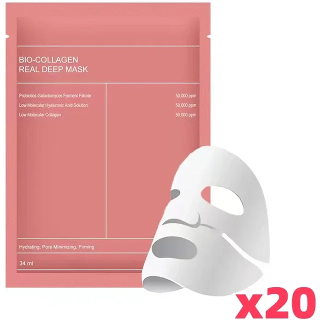 20/10/5/1PC Bio Collagen Face Mask Shrink Deep Hydrating Overnight Mask Moisturizing Refreshing Brightening Face Skin Care