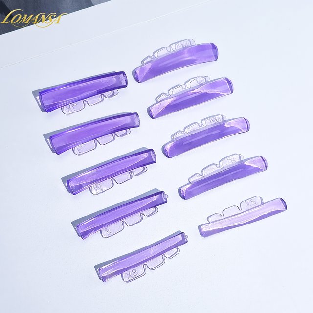 Lomansa 5 Pairs Reusable Silicone Eyelash Perm Pads Sticky Lashes Rods Shield Lifting 3D Eyelash Curler Accessories Makeup Tool