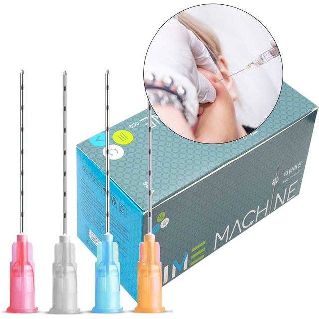 Canule à pointe émoussée de poulet pour injection de remplissage hypodermique, acide urique, remplissage facial antarctique, 18G, 21G, 22G, 25G, 2 pièces par paquet x 10