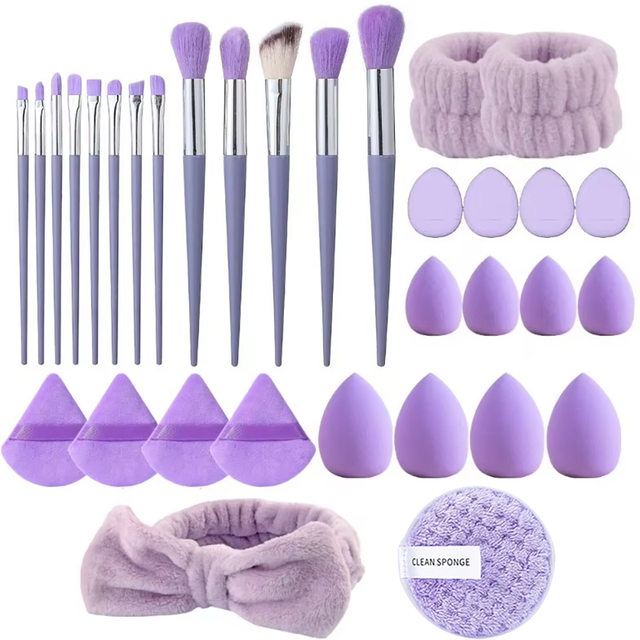 Beauty and Makeup Set, Including Makeup Brush and Puff Set, Makeup-Tool Combination, Suitable for Makeup and Makeup-Removal