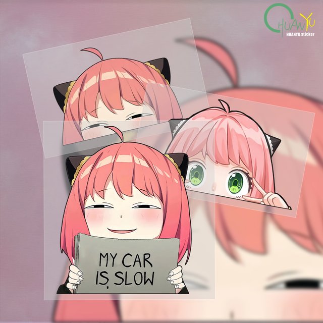 Ania Fujie Spies' tête de retour sac Facial corps porte autocollant anime créatif autocollant