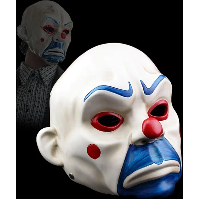 Masque en résine de haute qualité, collection d'halloween, masque de voleur Joker, Clown adulte, chevalier foncé, Costume de Cosplay effrayant pour fête de mascarade, 2026