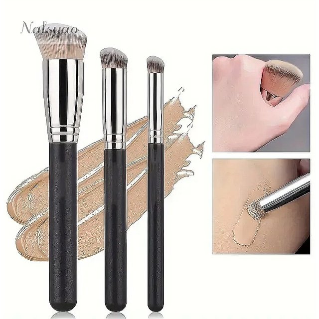 Premium Foundation Concealer Brush Set Contour Blusher Blending Brush Flawless Under Eye Dense Face Makeup