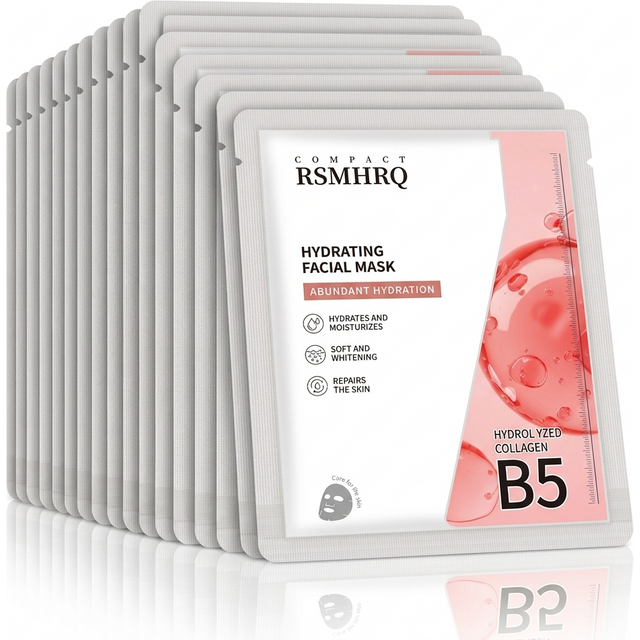 10Pcs Vitamin B5 Collagen Hydrating Facial Mask Niacinamide Moisturizing Sheet Mask Skin Care Soothing Facial Mask
