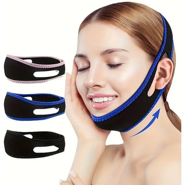 1 Reusable Simple Facial Training Belt, Oral Breathing Chin Support Belt, Available in Various Colors