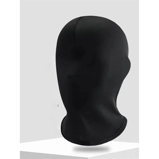 Black Full Face No Hole Cover DIY Face Mask Cosplay Hat UV Protection Breathable Dustproof Windproof Bike Motorcycle Ski Mask