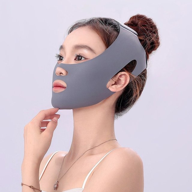 Adjustable Face Sculpting Sleep Mask Breathable Elastic V Line Shaping Mask Slimming Strap Skin Care Lifting Tightening Mask