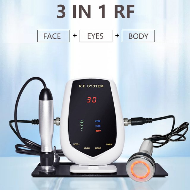5MHz Radio Frequency RF Lifting Machine RF Facial Device Face Body Eye Tripolar RF Machine Skin Tightening Remove Neck Wrinkle