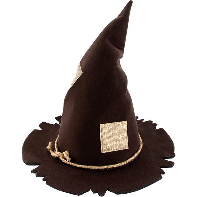 Heiße Ankunft Vogelscheuche Hexe Hut mit Patch Halloween Cosplay Zubehör Party Requisiten Bühne Show Make-Up Ball Kostüm