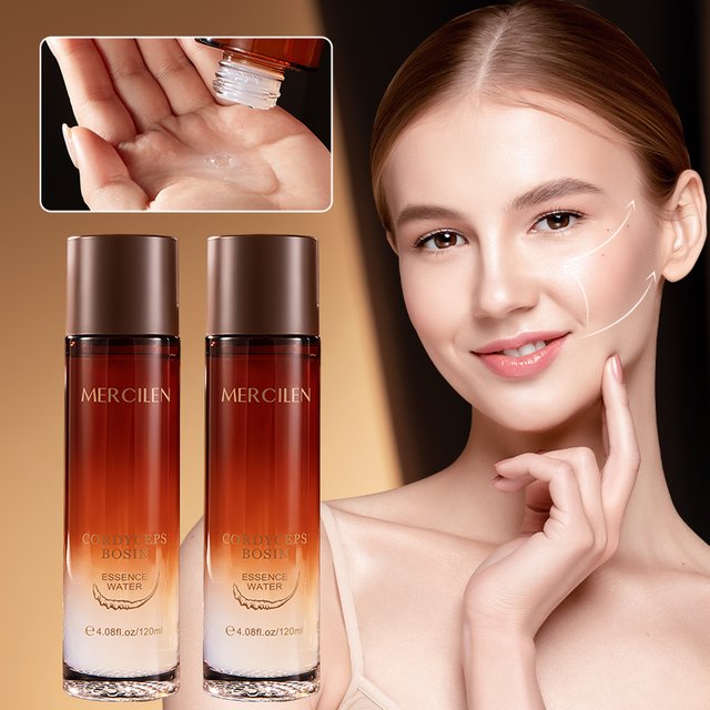 Mercilen Cordyceps Bosein Moisturizing Essence Water 120ml, Contains Niacinamide, Hyaluronic Acid, and Plant Squalane to Moisturize and Brighten Facial Skin, Making It Look Younger, Suitable for All