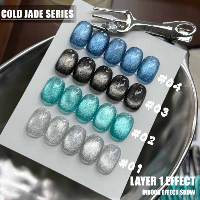 MIANEL 1pcs 12ML Summer Nails Blue Nails Melbourne Top Selling Glass Bead Cat Eye Gel Nail Polish Cold Cat Eye Nail Polish