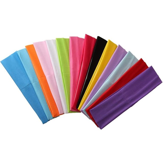 Elastic Hair Band Fashion Headbands Solid Color Knitted Sports Running Fitness Yoga Hair Bands Makeup Hair Accessories for women