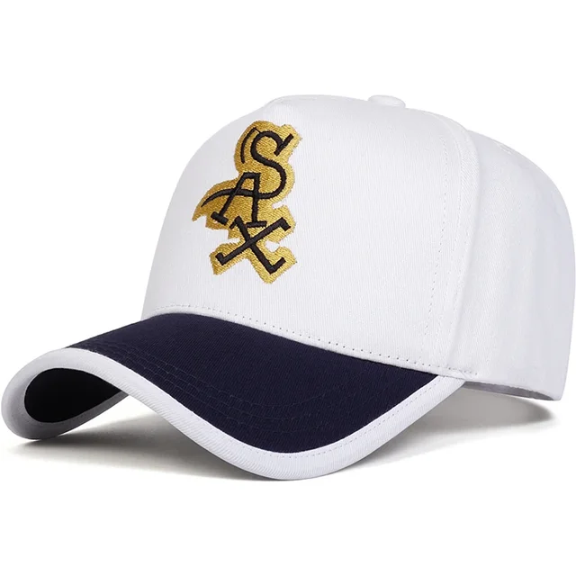 Unisex SAX Letter Embroidery Baseball Caps Adjustable Casual Hats Spring and Autumn Outdoor Sunscreen Hat