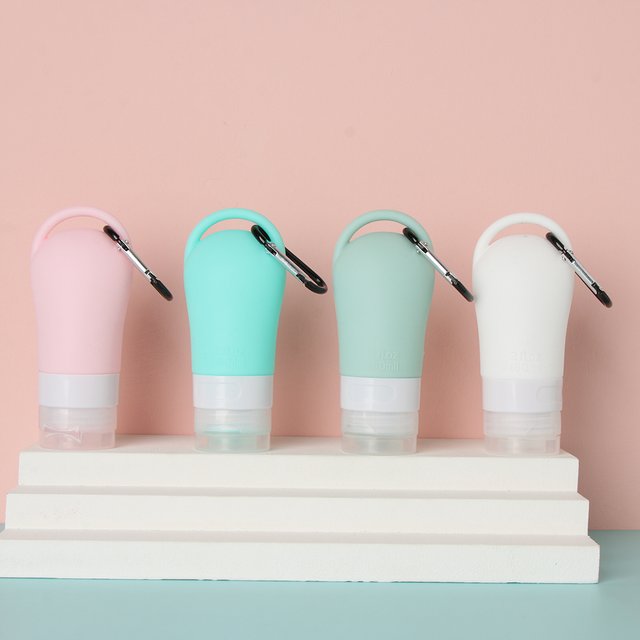 Bouteille en Silicone à crochet Portable, bouteilles vides rechargeables, Gel douche, shampoing, récipient à presser, Tube de sous-embouteillage, lavage des mains