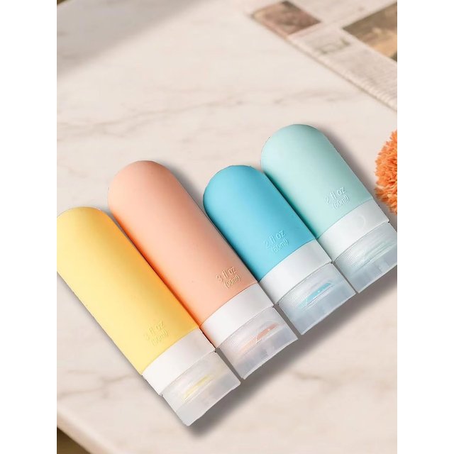 17-Piece Silicone Travel Bottle Set, Leak-Proof Shampoo and Conditioner Squeeze Bottle for men and Women, with Storage Bag