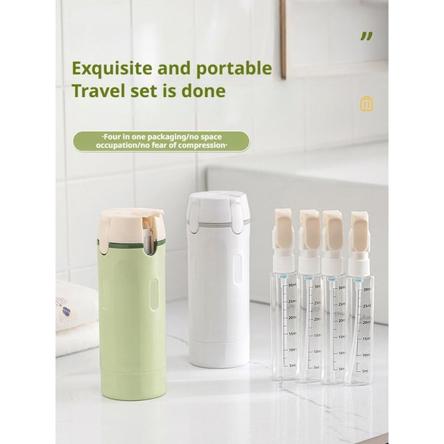 4 In 1 Travel Dispenser Portable Travel Bottles Leak Proof Leakproof Travel Container For Perfume Shampoo Conditioner Lotion