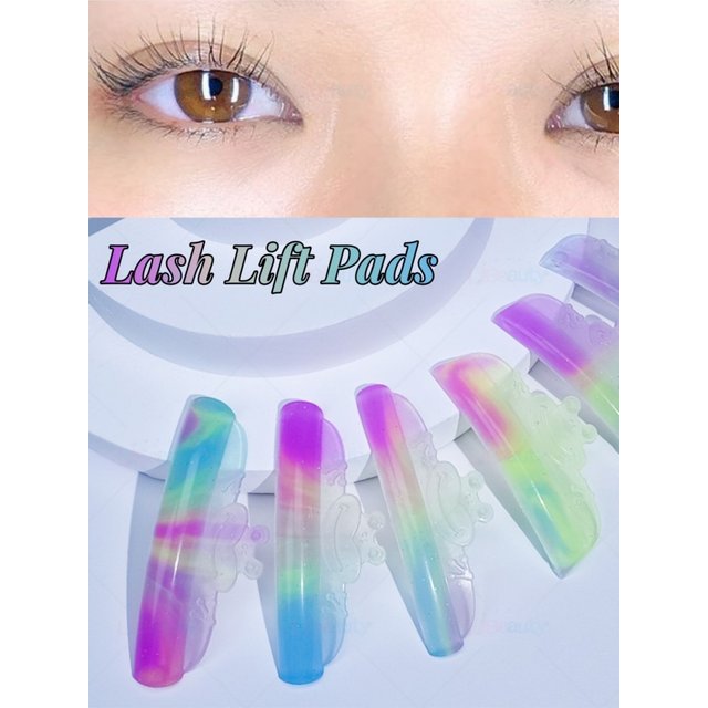 Libeauty 6 Pairs C/L Curl Silicone Eyelash Perm Pads Sticky Lashes Rod Shield Lifting 3D Eyelash Curler Accessories Makeup Tool
