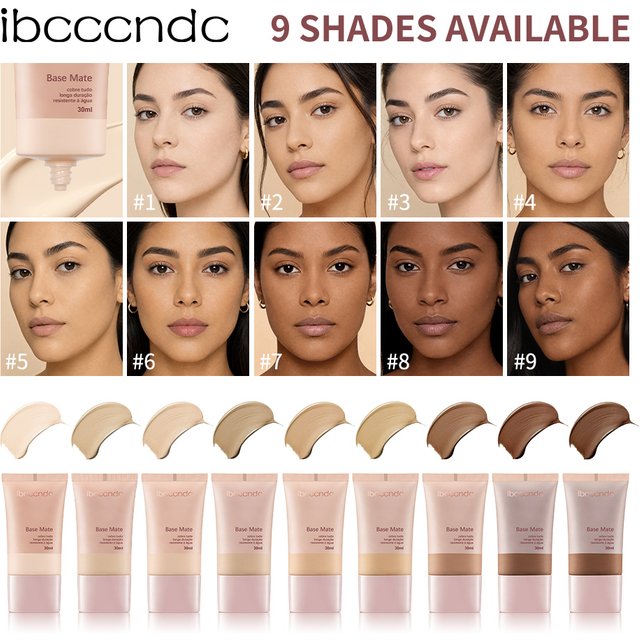 30ml Matte Foundation Natural Coverage Soft Matte Finish Waterproof Sweatproof Long Lasting No Smudge Smooth Face Cosmetics