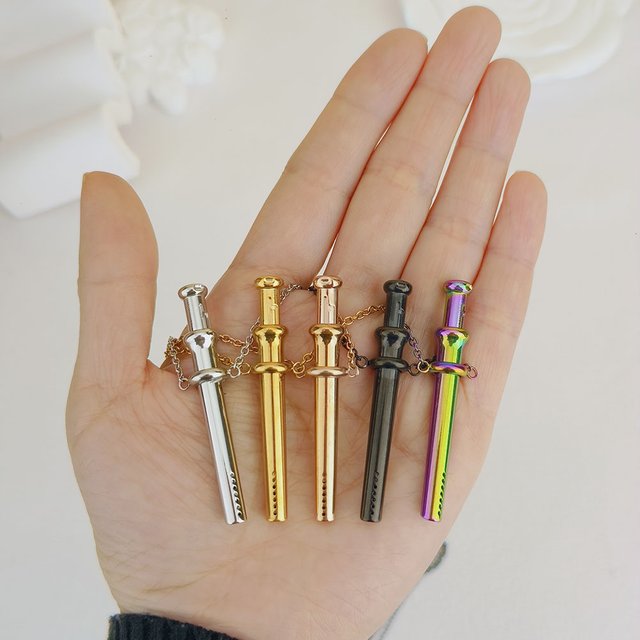Multifunctional Stainless Steel Snuff Tube with Retractable Tube, Straw and Perfume Extractor