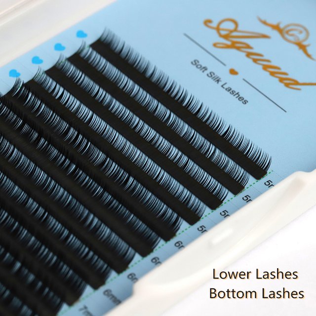 AGUUD Bottom Lower Individual Lashes 5mm 6mm 7mm Short Length B C CC D Natural Under False Eyelash Extension for Makeup