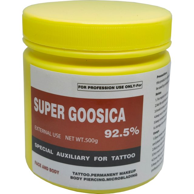New 92.9% Super Goosica Tattoo Cream for Permanent Makeup Body Face Beauty Microblading Piercing Eyebrow Lips Liner 500g