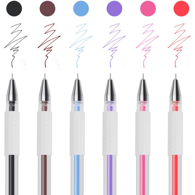 6 Color Mark Pen Non-toxic Ink Medic Surgical Skin Marker Pen For Permanent Makeup Microblading Eyebrow Tattoo Positioning