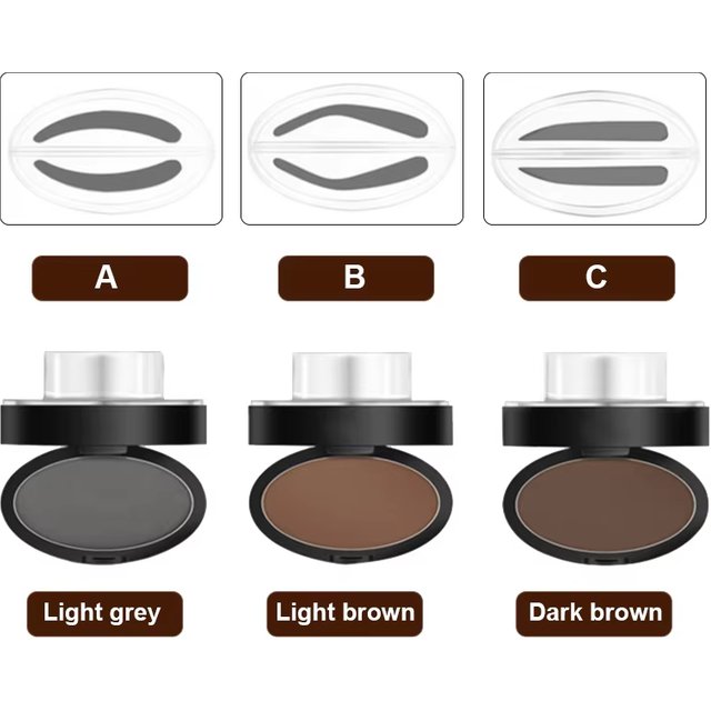 Makeup Tool Coloring Perfect Shape Quick Make Up Eyebrow Powder Palette Brow Stamps Eyebrow Powder Stamp Eyebrow Seal Stamp