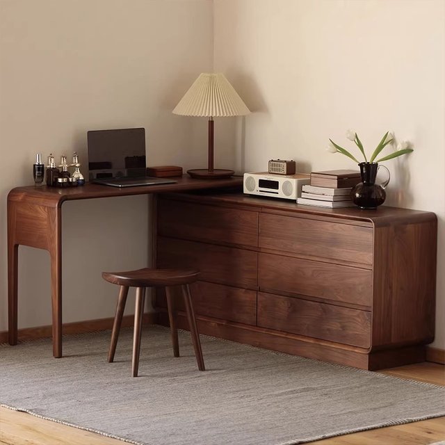 Brown Storage Vanity Table Dest Drawer Simple Solid Wood Makeup Vanity Desk Modern Europa Coiffeuse De Chambre Furniture Home