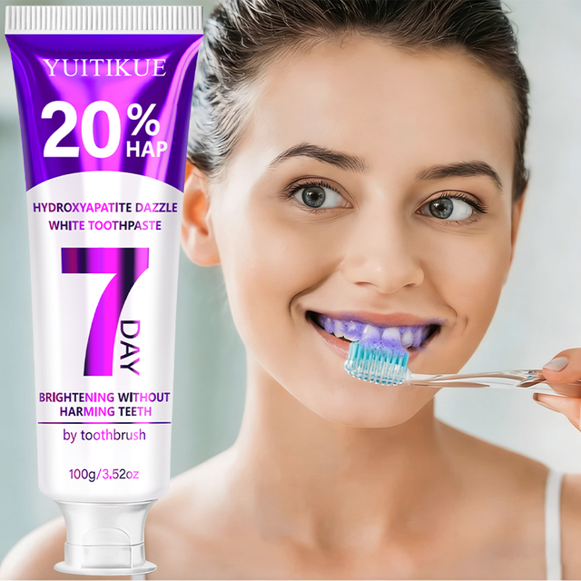 YUITIKUE Hydroxyapatite Toothpaste - Purple Formula, Refreshes Breath & Enhances Natural Tooth Shine, 100g