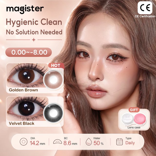 10PCS Daily (0.00~-8.00) Makeup Colored Eye Contacts Natural Myopia Contact Lens Blending Eye Hygienic Clean No Solution Needed