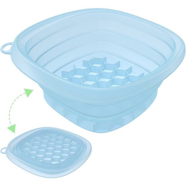New Foldable Face Ice Bath Bowl Silicone Built-in Ice Tray Skincare Washbasin Portable Ice Basin for women Girls