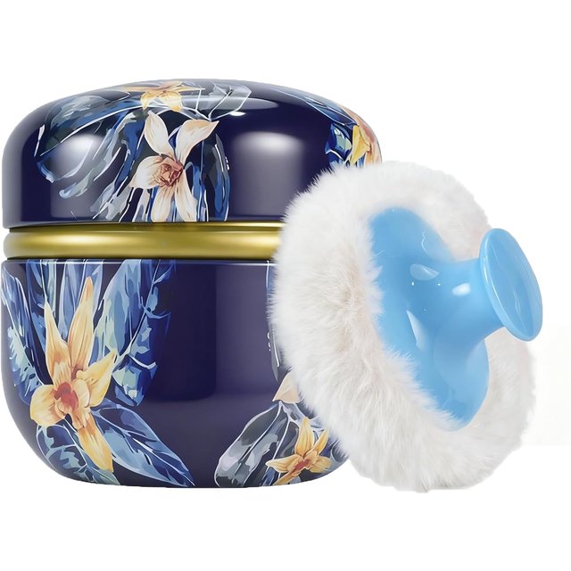 Portable Empty Loose Powder Box Cosmetic Make-up Loose Powder Box Case Holder with Lids and Powder Box for Home and Travel