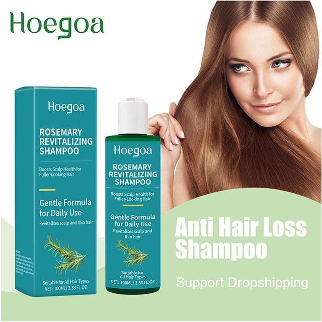 Rosemary Shampoo for Hair Growth Serum Improve Thinning Increase Hair Density Moisturizing Smooth Frizzy Hair Thickening Shampoo